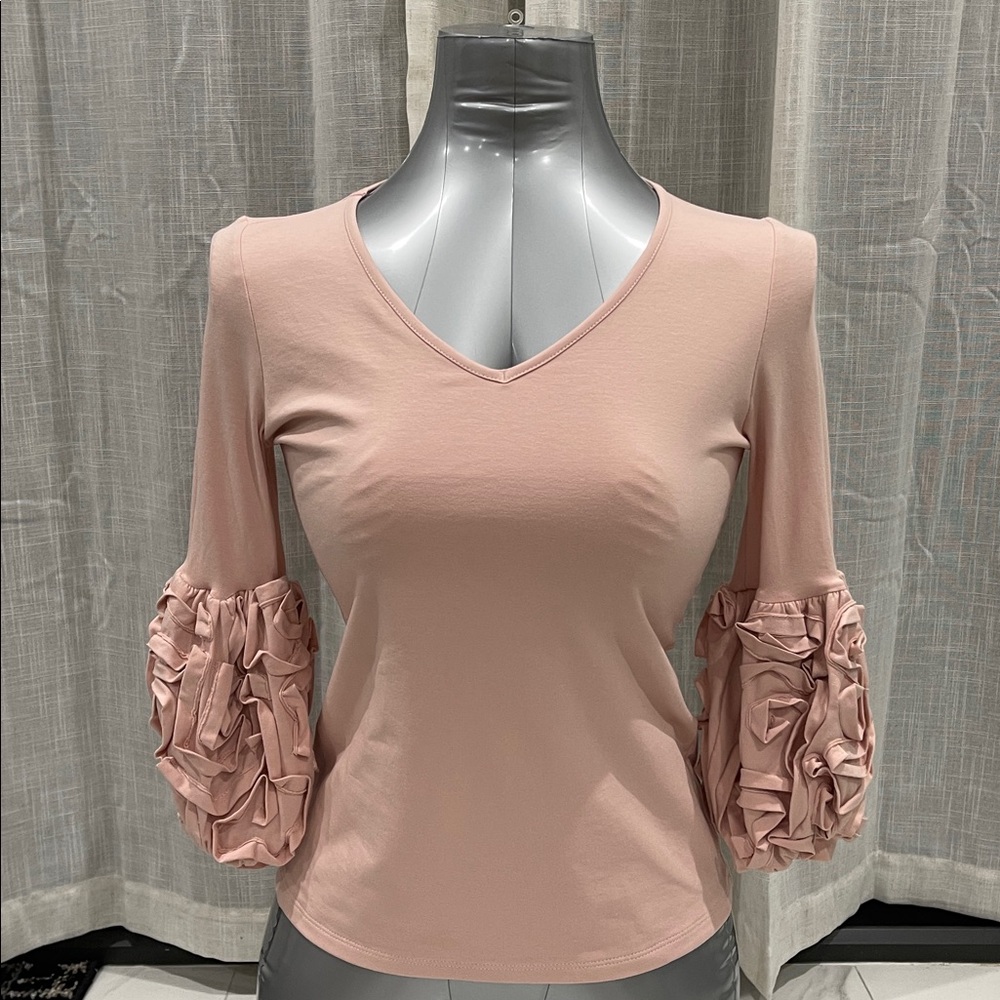Anne Fontaine Blush Long Sleeve Top
